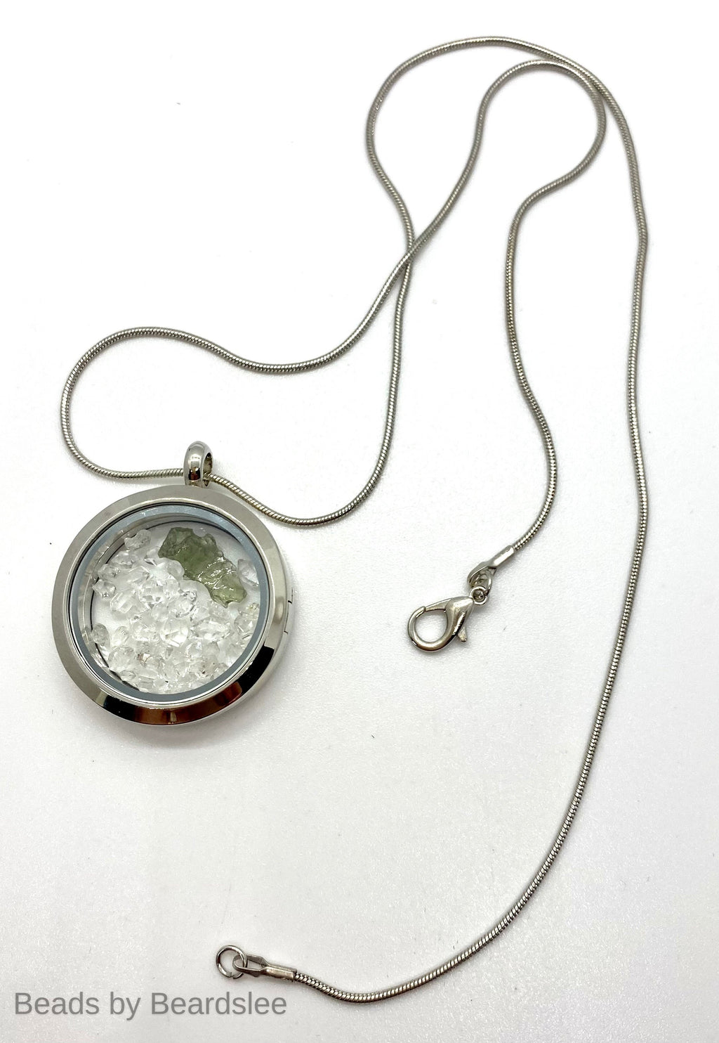 Moldavite Locket Necklace