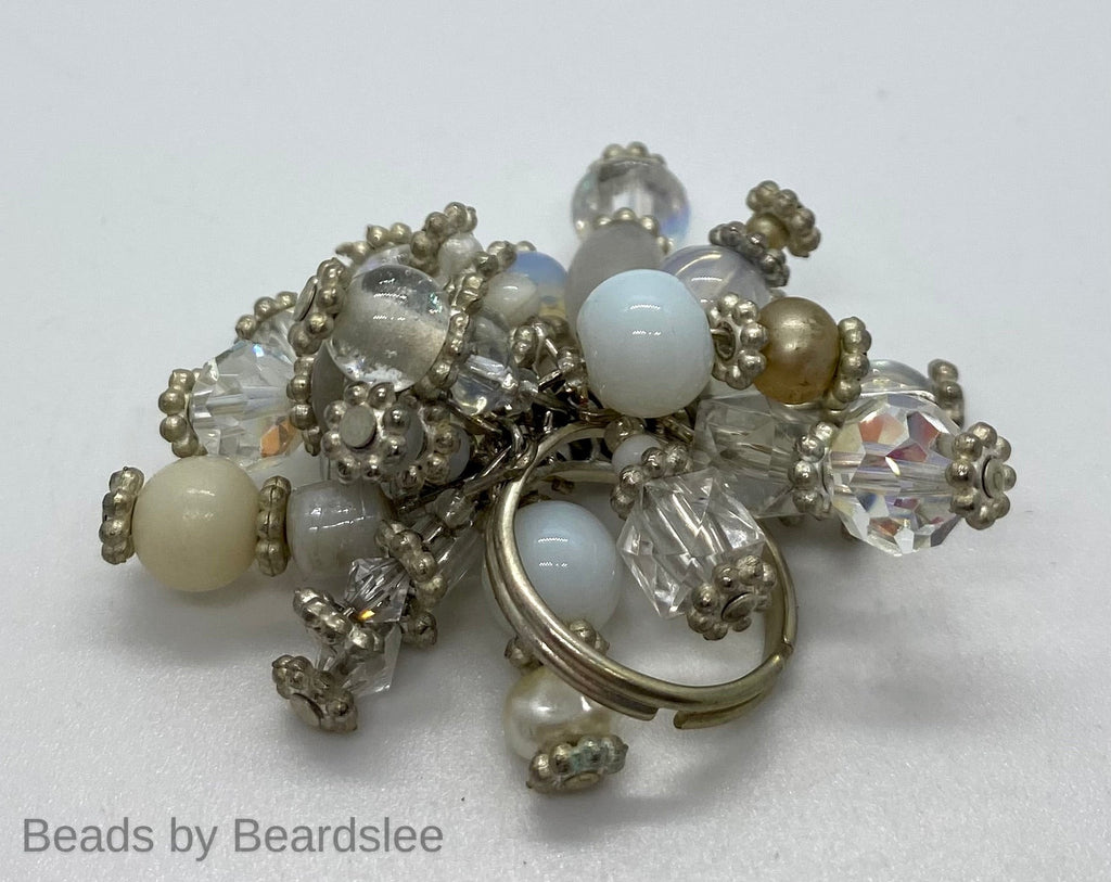 White and Clear Cha-Cha Ring