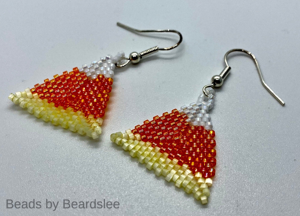 Candy Corn Triangle Earrings